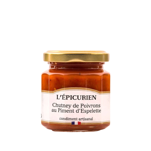 Pot de chutney de poivrons au piment d'espelette