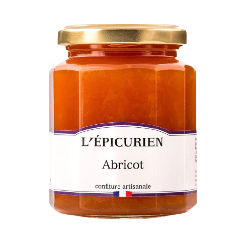 Pot de confiture d'abricot artisanale 