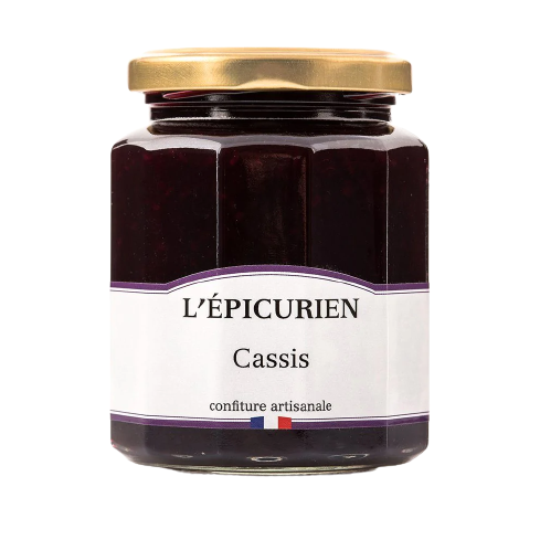 Pot de confiture de cassis artisanale