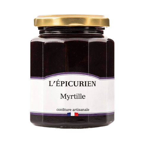 Pot de confiture de myrtille artisanale