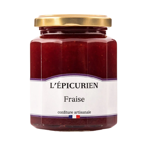 Pot de confiture de fraise artisanale