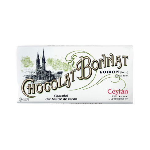 Tablette de chocolat bonnat Ceylan 75% de cacao