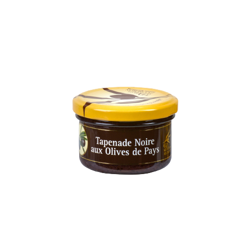 Pot de tapenade noire aux olives de pays